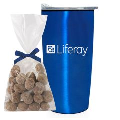 20 Oz Straight Tumbler With Plastic Liner Gift Sets