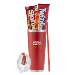 20 Oz Tumbler W/ Straw, Starburst, Skittles & Twizzlers Candy