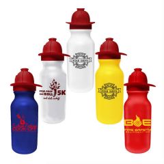 20 Oz Value Cycle Bottle With Fireman Helmet Push And Pull Cap