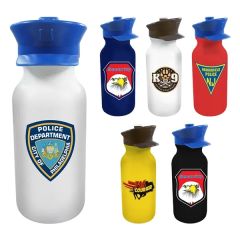 20 Oz Value Cycle Bottle With Police Hat Push 'n Pull Cap,