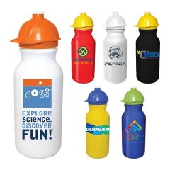20 Oz Value Cycle Bottle With Safety Helmet Push 'n Pull Ca