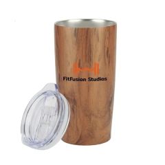 20 Oz Wood Tone Stainless Steel Tumbler