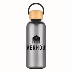 21 Oz Pet Water Bottle With Bamboo Lid & Handle