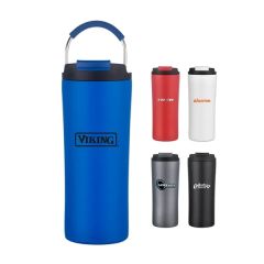 21 Oz Stainless Steel Vacuum Bottle With Easy Carry Handle