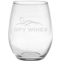 21 Oz Stemless White Wine Glass - Deep Etch