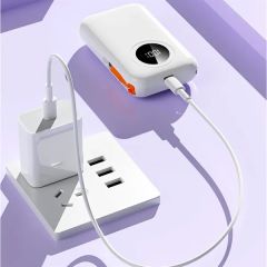 22.5W 10000 mAh Power Bank W/ Built-In Retractable Cable