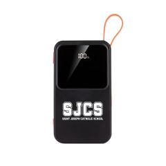 22.5W Quick Charger 10000 mAh Power Bank With Built In Cable