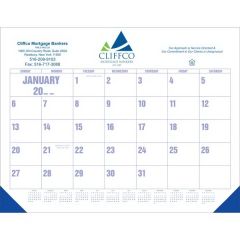 22 Inch 17 Inch Light Blue Desk Calendar