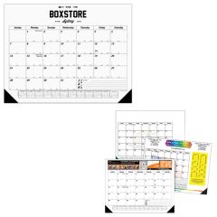 22 Inch X 17 Inch Desk Calendar With Year-At-A-Glance At The Bottom