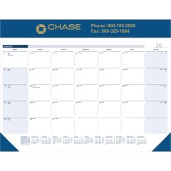 22 Inch X 17 Inch Executive Calendar With A Leatherette Header