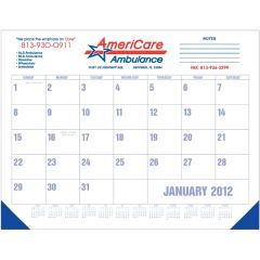 22 Inch X 17 Inch Gray Desk Calendar