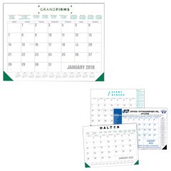 22 Inch X 17 Inch Green Desk Calendar