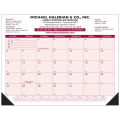 22 Inch X 17 Inch Maroon Screened Desk Calendar