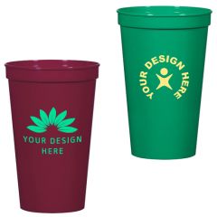 22 Ounce Colorful Sturdy Plastic Beverage Cup