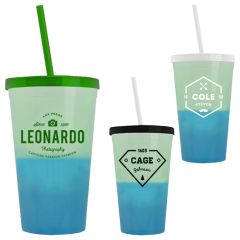 22 Oz Cool Color Change Straw Tumbler