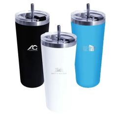 22 Oz Memphis Tumbler With Flip Top Lid & Stainless Steel S