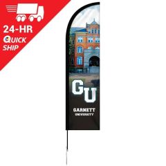 24 - Hour 8 Ft Single Reverse Half Drop Banner W/ Hardware Set