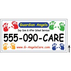 24 Inch X 12 Inch 4CP Corrugated Sign