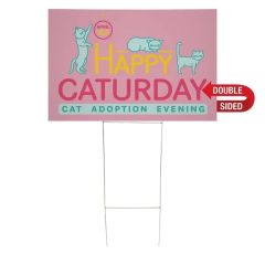 24 Inch X 18 Inch Corrugated Plastic Sign Kit Double-Sided