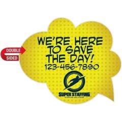 24 Inch X 24 Inch Custom Cut Corrugated Plastic Sign Double-Sided