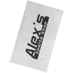 24 Inch  X 42 Inch  White Performance Flat Hem Fitness Towel