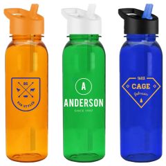 24 Oz Bottle With Flip Straw - Digital Imprint