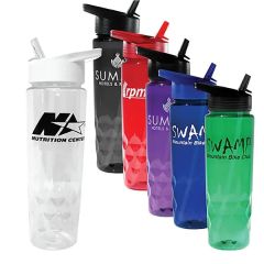 24 Oz Poly-Saver Pet Bottle With Straw Cap