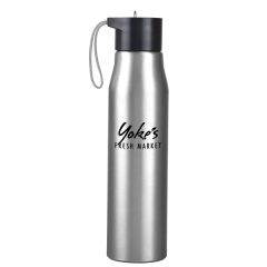 24 Oz Ridge Recycled Aluminum Bottle W/ Silicone Grip