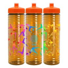 24 Oz Slim Fit Water Bottle With Push-Pull Lid - Digital
