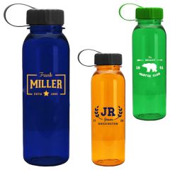 24 Oz Bottle W/ Tethered Lid - Digital Imprint