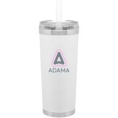 24 Oz Brooklyn Stainless Insulated Travel Tumbler W/Straw