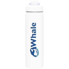 24 Oz H2go Conquer Stainless Insulated Water Bottle W/Spout