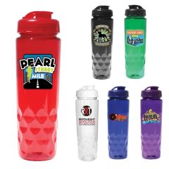 24 Oz Poly-Saver Pet Bottle With Flip Top Cap, Full Color D