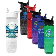 24 Oz Poly-Saver Pet Bottle With Straw Cap, Full Color Digi