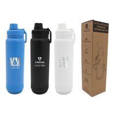 24 Oz Recycled Stainless Speaker Bottle, Laser - Standard