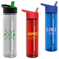 24 Oz Slim Fit Bottle With Flip Straw - Digital