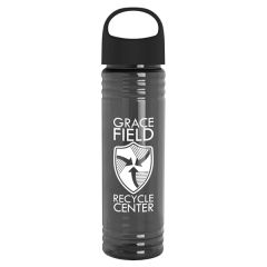 24 Oz Slim Fit Upcycle RPET Bottles With Oval Crest Lid