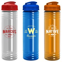 24 Oz Slim Fit Water Bottle With Flip Lid