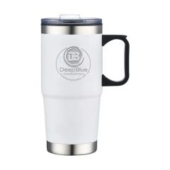 24 Oz Steel Travel Mug With Stainless Bottom