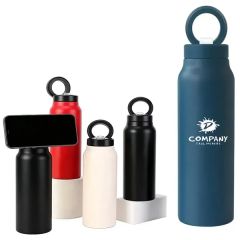 24 Ozinsulated Water Bottle With Magnetic Phone Holder