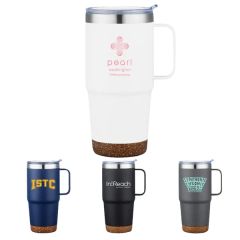 24 Oztravel Stainless Insulated W/ Lid & Handle, Spill-Proof