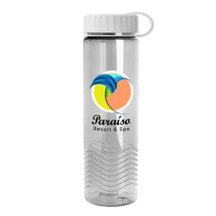 24 Oz Wave Bottle - Tethered Lid - Digital