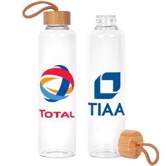 25 Oz High Temp Glass & Bamboo Bottle