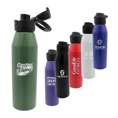 25 Oz Recycled Aluminum Bottle With Chug Lid, Laser Engrave