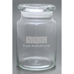 26 Oz Apothecary Jar W/ Flat Lid