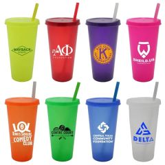 26 Oz Tumbler With Lid and Straw