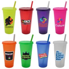 26 Oz Tumbler With Lid and Straw, Full Color Digital
