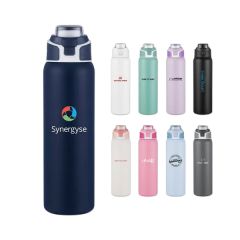 28 Oz Stainless Steel Vacuum Bottle With Easy Carry Handle L
