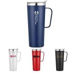 28 Oz Travel Stainless Insulated W/ Lid & Handle, Keeps Hot