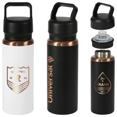 28 Oz Urban Peak Dual Top Copper Water Bottle